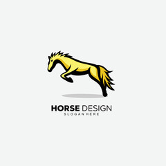 horse design logo vector illustration
