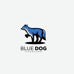 gradient mascot dog logo template color