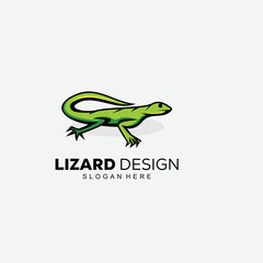 lizard design logo gradient color template icon