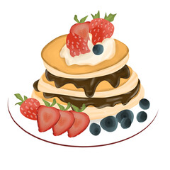 Sweet Pancake Illustration