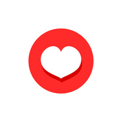 love shape in the circle icon. love vector for valentine event.