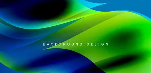 Abstract elegant flowing shapes background, fluid gradient colors. Template for covers, templates, flyers, placards, brochures, banners
