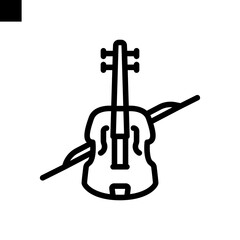 cello icon line style vector © IdeaGrafc