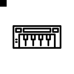 keyboard music icon line style vector