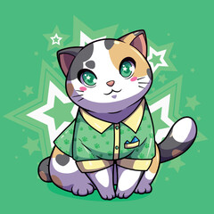 Vector design beautiful kittens in costume
