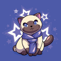 Vector design beautiful kittens in costume
