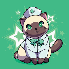 Vector design beautiful kittens in costume
