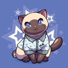 Vector design beautiful kittens in costume
