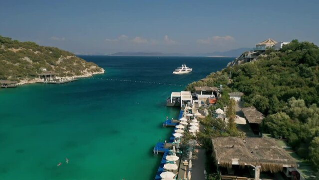 General drone view of Bodrum bays