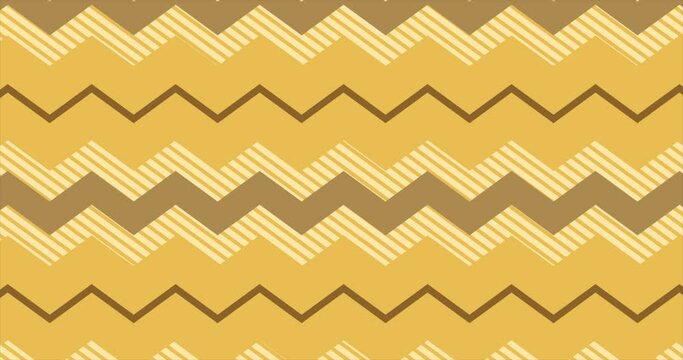 golden zig zag pattern abstract background animation