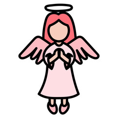 Cupid filled outline icon