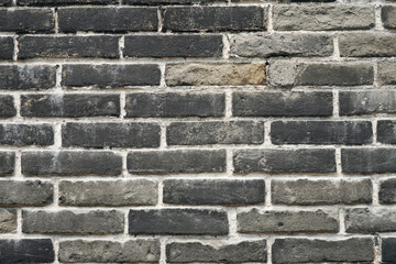 black old brick wall background