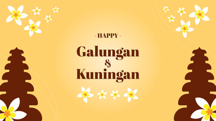 Bali Happy Galungan And Kuningan Day Banner Template