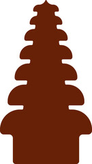 Bali Hindu Temple Silhouette Vector Illustration