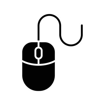 computer mouse icon vector design template in white background