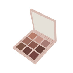 eyeshadow make up box illustration vector