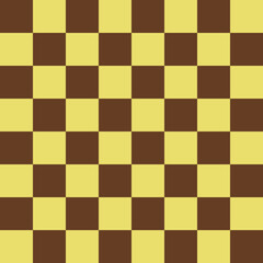 Yellow and brown chess board background