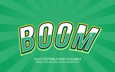 Clean text effect template with light background. Editable 3D text effect