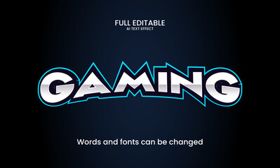 Editable text style effect - Gaming text style theme