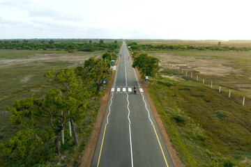 Beautiful drone shots of Point Peddro to Kodikakamam road, Jaffna, Northern Province, Sri Lanka.