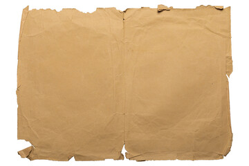 scratched brown envelope open png isolated on transparent background