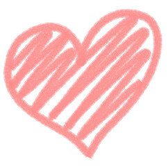 Cute valentine heart doodle scribble