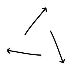 doodle Recycle arrow symbol