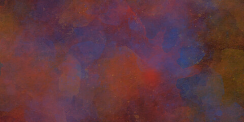 Abstract background with watercolor Vanttege wall crackted Scary multicolor backdrop background. Dark red and ornage . Dark Red and multicolorhorror scary background. Dark red watercolor wall grunge.