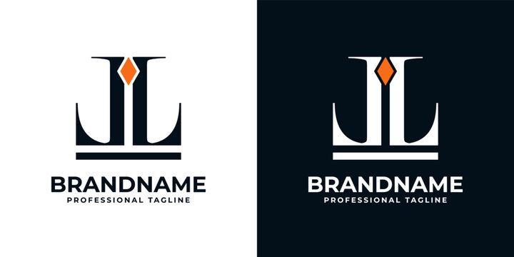 Letter LL Monogram Crown Logo, suitable for any business with L or LL initials.