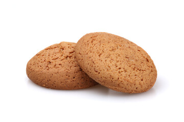 Fototapeta na wymiar Close-up of a group of two regular oatmeal cookies