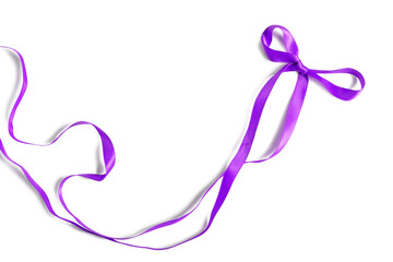 Purple ribbon isolated