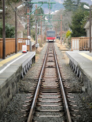 Fototapeta premium Japanese mountain tram