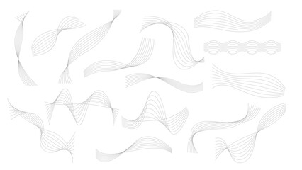 aesthetic wave line, vector design