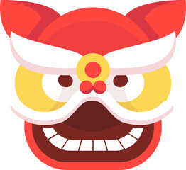 Red Decoration Lion Dance Chinese