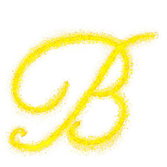 Gold Glitter Alphabet B