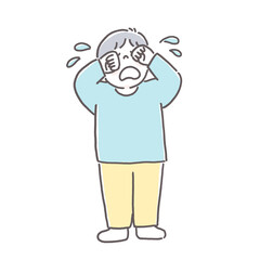 泣いている男の子