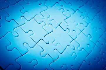 blank blue jigsaw puzzle
