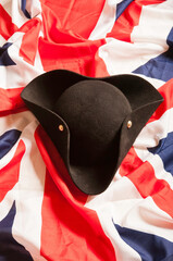 tricorne hat and UK flag