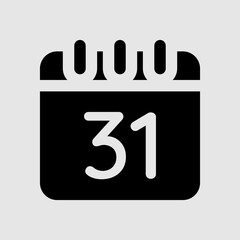 Last date icon in solid style, use for website mobile app presentation