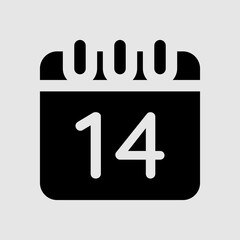 Valentine day icon in solid style, use for website mobile app presentation