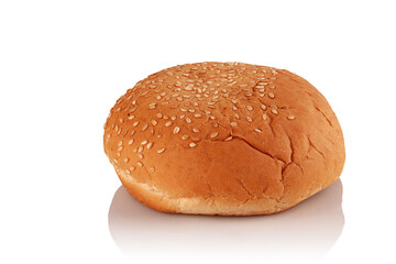 sesame bun on a white background
