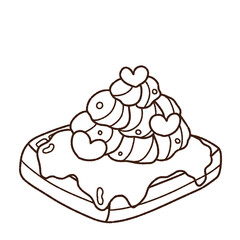 coffee mug sweets love valentine illustration