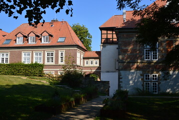 Fototapeta na wymiar Historical Castle Landestrost in the Old Town of Neustadt am Rübenberge, Lower Saxony