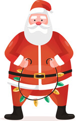 Red Santa Ilustration Vector