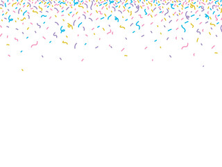 Fototapeta premium Background with a bright multicolored confetti on a white background. Vector illustration