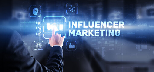 Influencer marketing concept. Business Internet concept