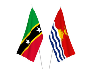 Federation of Saint Christopher and Nevis and Republic of Kiribati flags