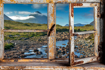 window view into the landscape 