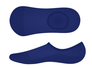 Blue  short sock. vector illustration