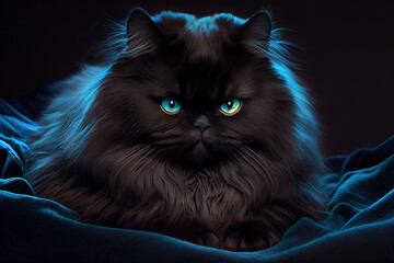 closeup of black cat,black cat with eyes,portrait of a cat